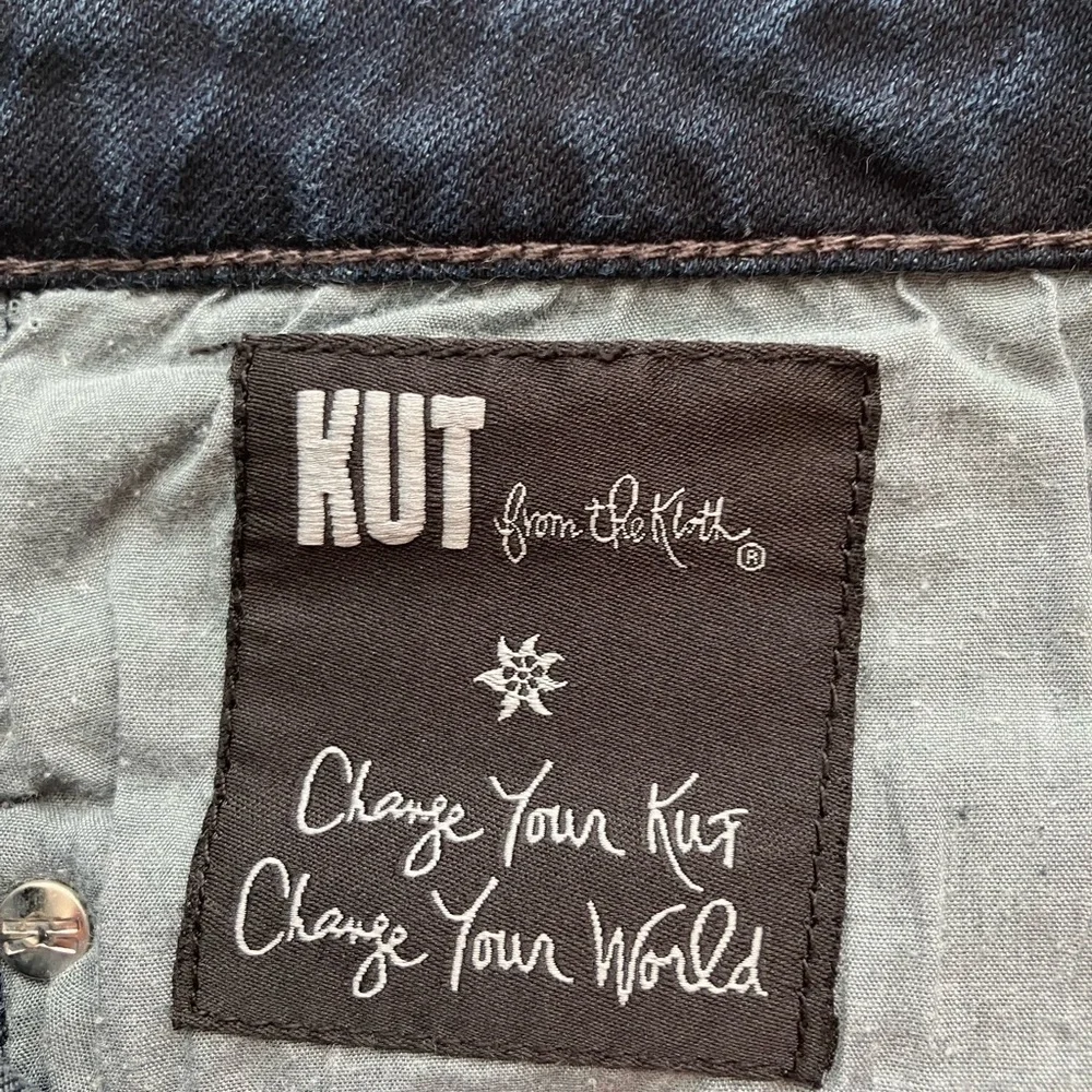 Kut From The Kloth Jeans Womens 14 Blue Straight Leg‎ Mid Rise Dark Wash Denim